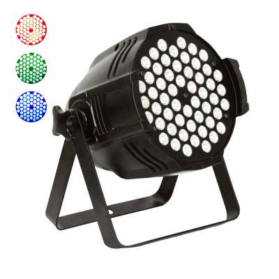 EMC Certificated Die-Cast Aluminum 54x3w DMX-512 RGB 3-in-1 Tricolors Par LED DMX Light