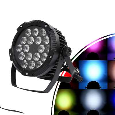 Outdoor Waterproof IP65 Stage Lighting  Pro High Quality LED Flat Par RGBW 18x10w