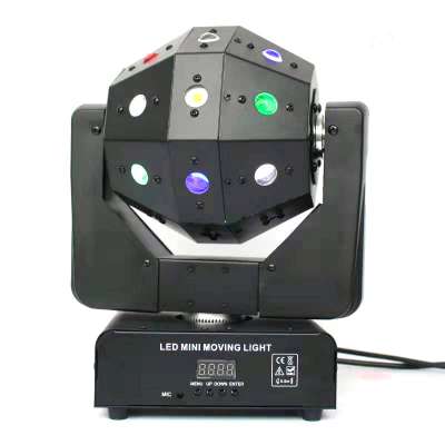 China 16x3w RGBW Unlimited Rotating Small LED DJ Strobe Beam Laser 3 in 1 Football Moving Head Disco Lights